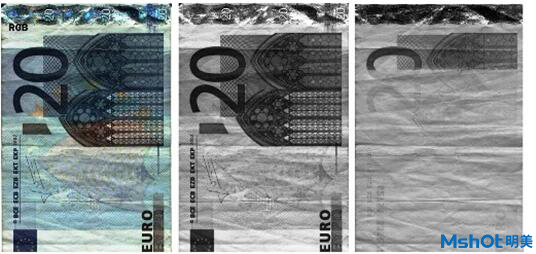 三种光谱下欧元正面对比图.jpg