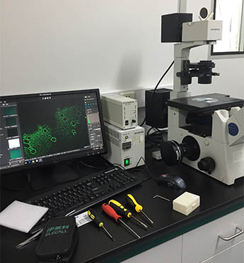 明美显微镜相机搭配奥林巴斯倒置显微镜用于制药研究